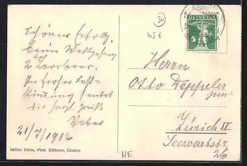 AK Neuchâtel, Le port, Dampfer, Segelboot