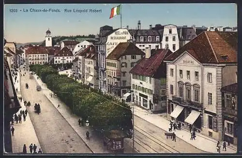 AK La Chaux-de-Fonds, Rue Léopold Robert