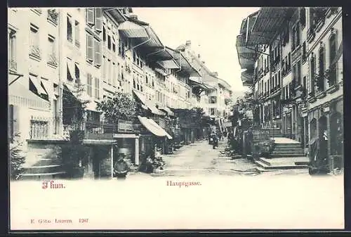 AK Thun, Hauptgasse mit Geschäften