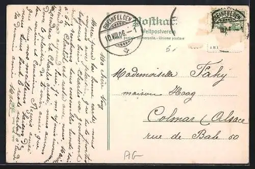 AK Rheinfelden, Ortsansicht aus der Vogelschau