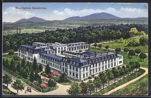AK Rheinfelden, Sanatorium aus der Vogelschau