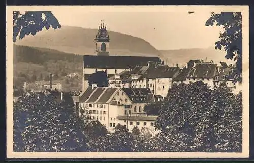 AK Aarau, Ortsansicht aus der Vogelschau