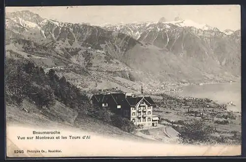 AK Montreux - Beaumaroche, Vue les Tours d'Ai