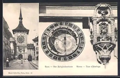 AK Bern, Tour d`Horloge, Zeitglockenturm, Kunstuhr