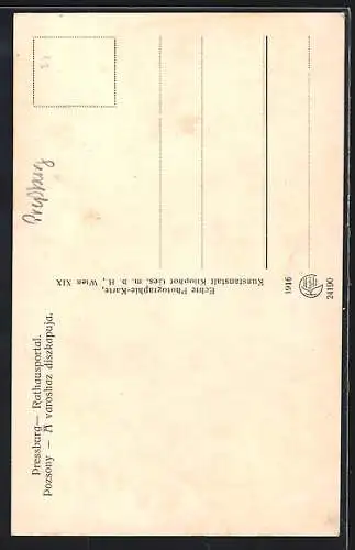 AK Pressburg, Partie am Rathausportal