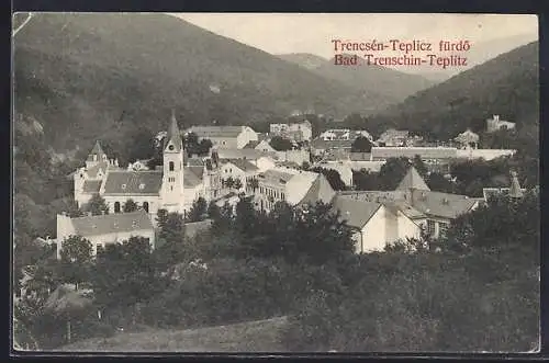 AK Bad Trenschin-Teplitz, Totalansicht im Tal