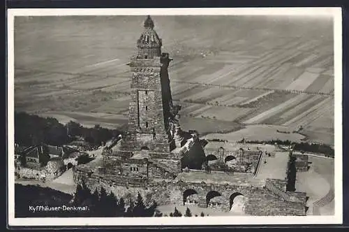 AK Kyffhäuser, Denkmal aus der Vogelschau