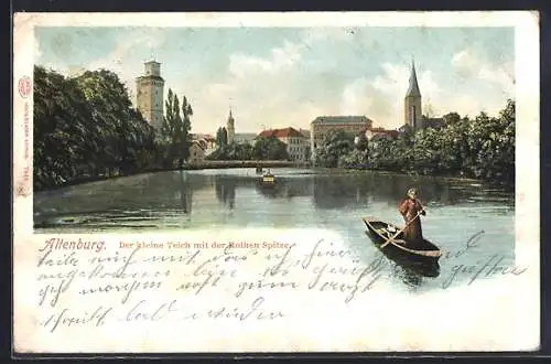 AK Altenburg / S.-A., Kleiner Teich mit der Roten Spitze