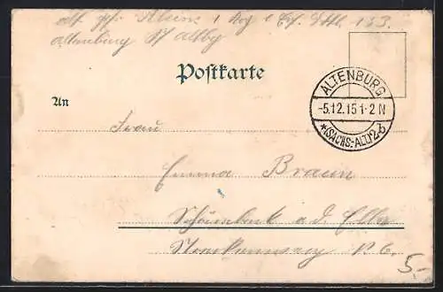 AK Altenburg / S.-A., Kleiner Teich mit der Roten Spitze