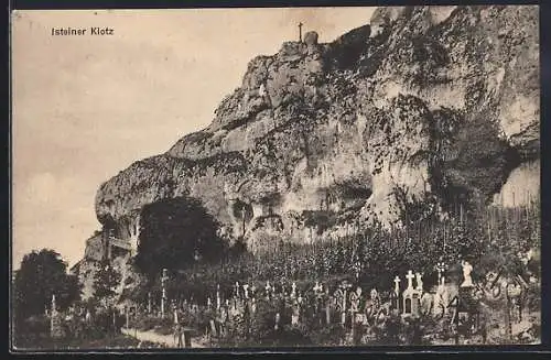 AK Isteiner Klotz, Ortsansicht mit Friedhof