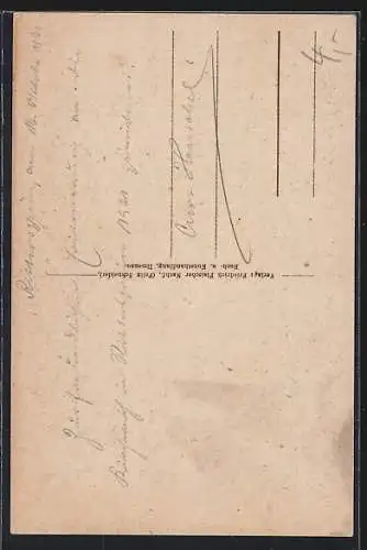 AK Ilmenau, Goethehäuschen, Faksimile Wanderers Nachtlied