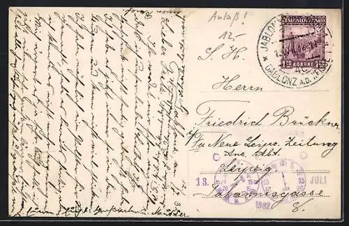 AK Gablonz / Jablonec Nad Nisou, Zur Erinnerung an die Weihe der Herz-Jesu-Kirche