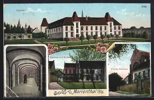 AK Marienthal, Carmel, Kirche, drei Ansichten