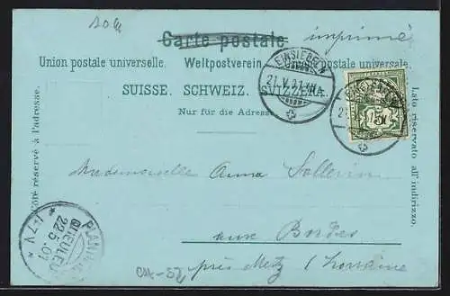 Mondschein-Lithographie Einsiedeln, Gnadenaltar und Gnadenbild, Totalansicht