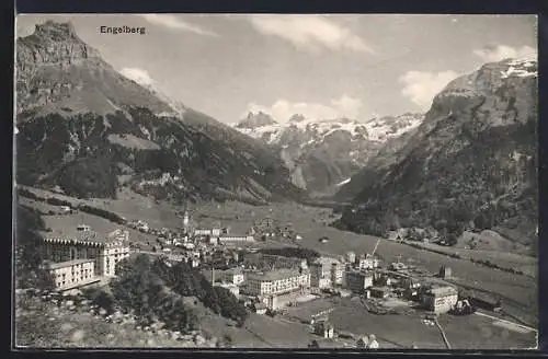 AK Engelberg, Ort aus der Vogelperspektive