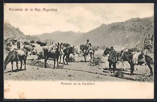 AK Argentina, Arrieros en la Cordillera