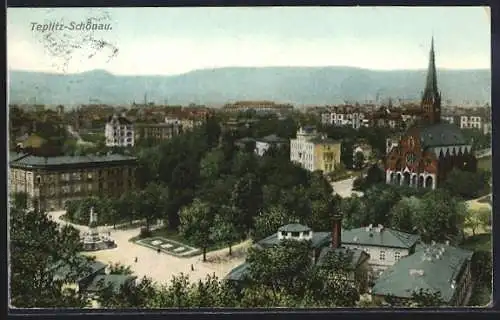 AK Teplitz Schönau / Teplice, Ortsansicht