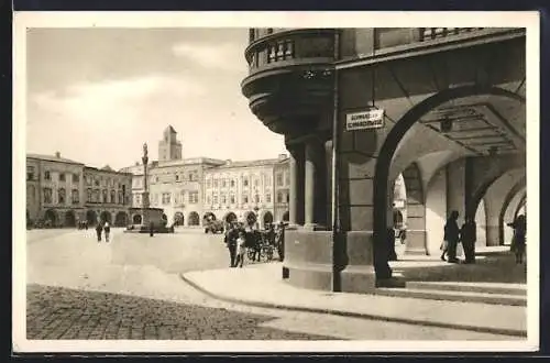 AK Neu-Titschein, Blick zum Marktplatz
