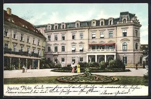 AK Teplitz Schönau / Teplice, Herrenhaus