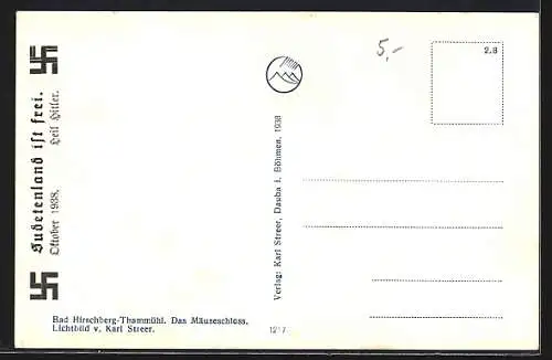 AK Bad Hirschberg-Thammühl, Partie am Mäuseschloss