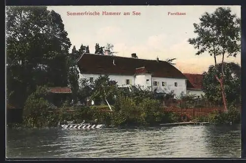 AK Hammer Am See / Hamr Na Jezere, Blick zum Forsthaus