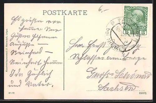 AK Hammer Am See / Hamr Na Jezere, Blick zum Forsthaus