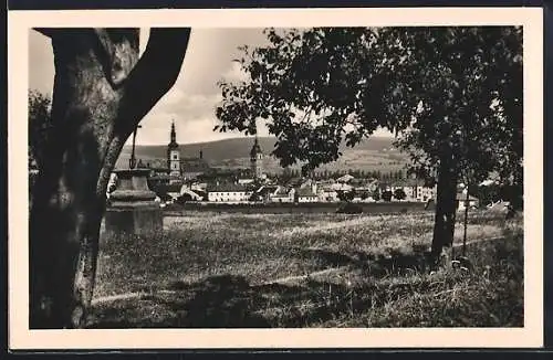 AK Wischau, Ortsansicht aus der Ferne