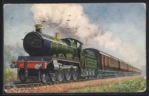 AK Englische Eisenbahn Cormish Riviera Express 2916, GWR