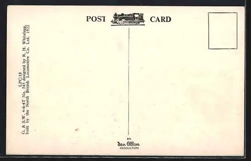 AK Englische Eisenbahn, Lokomotive der G. & S. W. R. Nr. 545