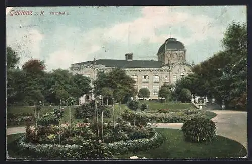 AK Gablonz a. N., Weg zur Turnhalle
