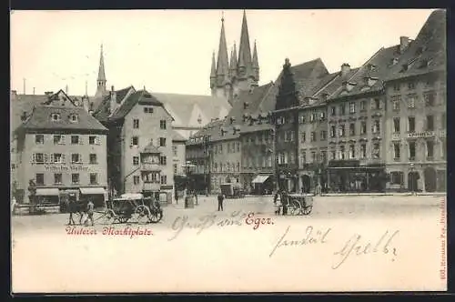 AK Eger, Unterer Marktplatz mit Apotheke