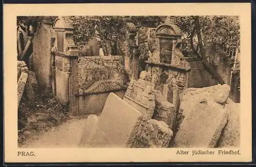 AK Prag, alter Judenfriedhof