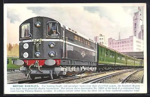 AK Continental Boat Train leaving Victoria Station, British Railways