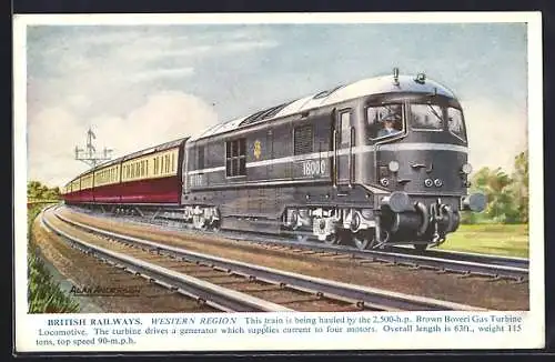 Künstler-AK British Railways, Western Region, englische Eisenbahn
