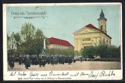 AK Theresienstadt / Terezin, Feierlicher Eid der Rekruten am 1. November