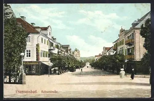 AK Franzensbad, Kaiserstrasse