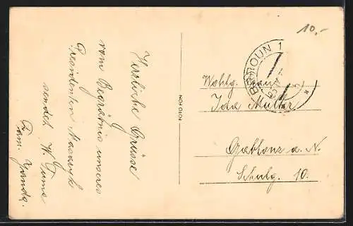 AK Lány, Masaryk, Schloss, Friedhof, Denkmal