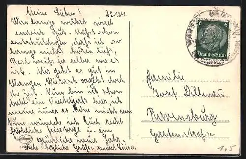 Foto-AK Amag Nr. 67908: Reh in winterlicher Landschaft