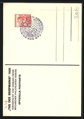 AK Wien, Tag der Briefmarke Sonderausstellung 1935