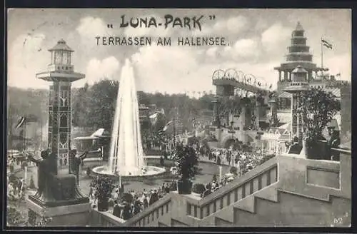 AK Halensee, Luna-Park, Terrassen am Halensee