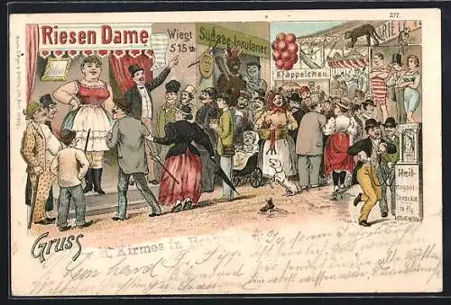 AK Brebach, Riesen-Dame auf der Kirmes