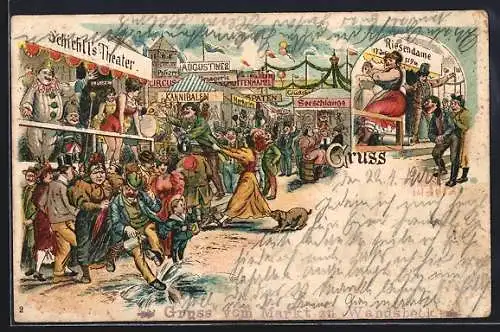 AK Wandsbeck, Schichtl`s Theater auf dem Volksfest