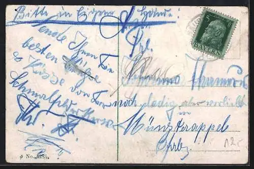 Künstler-AK Schaukel auf einem Volksfest