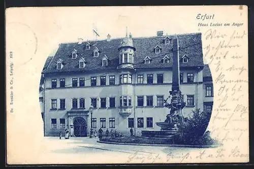 AK Erfurt, Hotel Haus Lucius, Angerstrasse 37