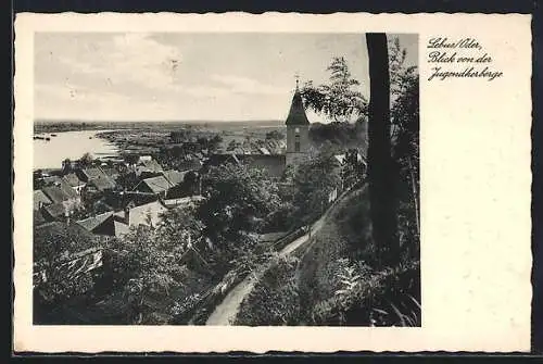 AK Lebus, Blick von der Jugendherberge auf die Ortschaft