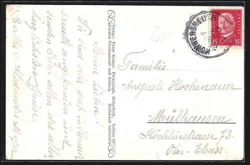 AK Konnersreuth Opf., Kircheninneres, Ortspanorama, Geburtshaus Therese Neumann