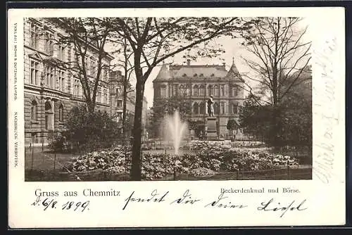 AK Chemnitz, Beckerdenkmal u. Börse