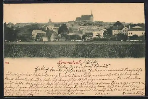 AK Lommatzsch, Blick auf den Ort