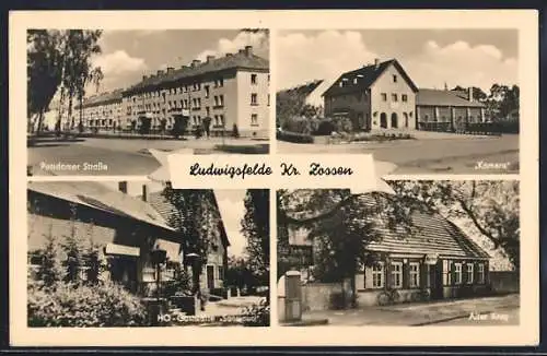 AK Ludwigsfelde, HO-Gaststätte Sanssouci und Gasthaus Alter Krug, Potsdamer Strasse