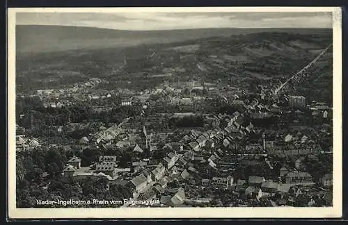 AK Nieder-Ingelheim, Ortsansicht vom Flugzeug aus